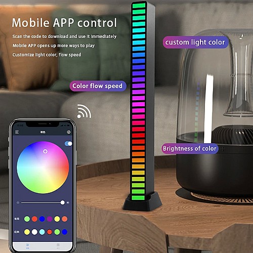 أضواء شريط LED RGB مع مصباح الاستلام والتحكم بالصوت 🌈💡🔊