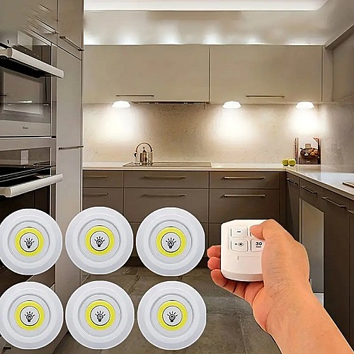 مجموعة من 3 أضواء LED لاسلكية مع جهاز تحكم عن بعد 🌟🔦