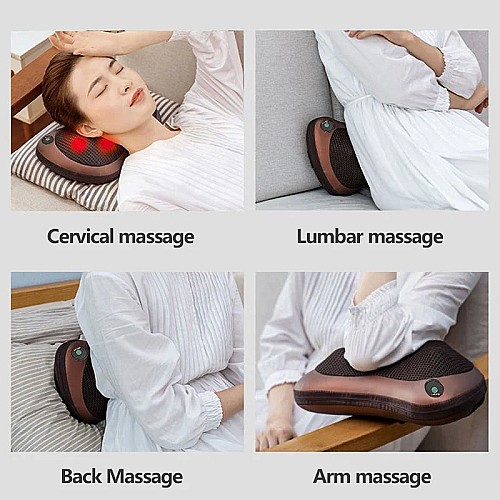 وسادة تدليك كهربائية للرقبة والكتف والظهر | استرخاء وتدليل 🌟💆‍♂️💆‍♀️