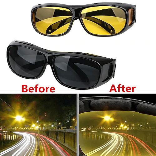 نظارات قيادة HD Vision Wrap Around للقيادة كما يُظهر على التلفزيون 🕶️🚗