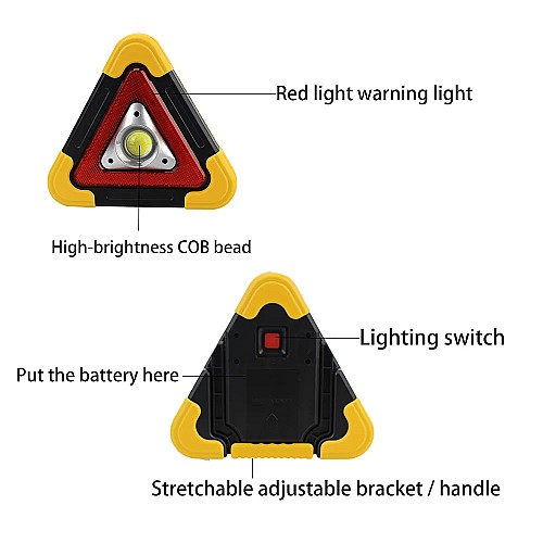 مصباح عمل LED للسيارة 🚗💡 | إنذار طوارئ وانهيار