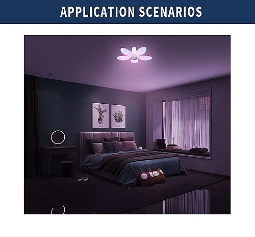 مصباح LED موسيقي متوافق مع الإيقاعات يتغير لونه، قابل للطي 🎶💡🌈