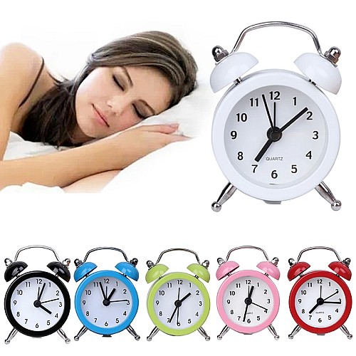 منبه قديم بطارية دائري ⏰ صغير لطيف محمول