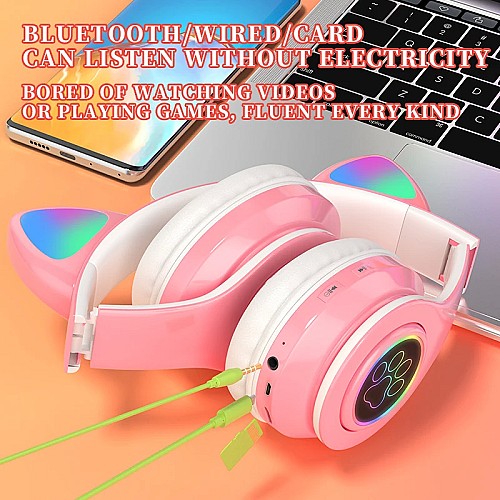 🐱🎧 سماعة الرأس بتصميم آذان القطة