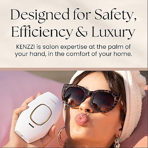 جهاز إزالة الشعر بتقنية IPL من Kenzzi - إزالة الشعر الدائمة وتثبيط نمو الشعر 🌟🦵