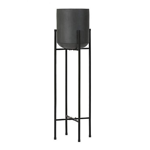 Stylish Flower Pot Stand 🌼 - Steel - Black - H/D(50x25)cm