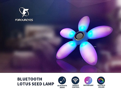 مصباح LED موسيقي متوافق مع الإيقاعات يتغير لونه، قابل للطي 🎶💡🌈