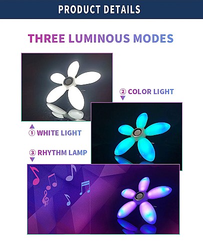 مصباح LED موسيقي متوافق مع الإيقاعات يتغير لونه، قابل للطي 🎶💡🌈