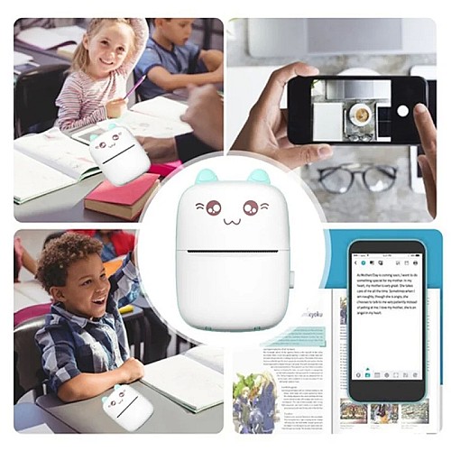 طابعة حرارية🖨️🔵📱 محمولة بلوتوث طابعة جيب صغيرة
