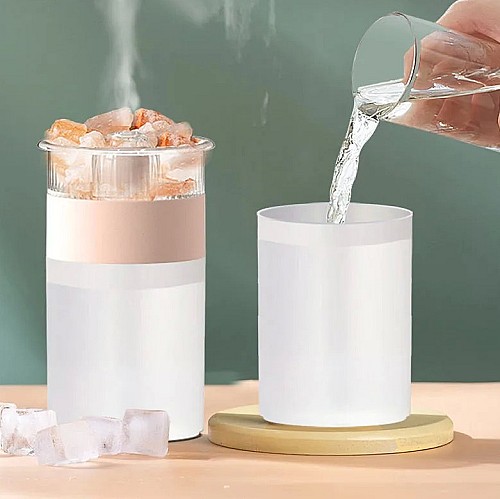 مرطب الهواء المحمول بكريستال الصخر 💧🌬️ | استرخاء ونقاء في كل مكان!