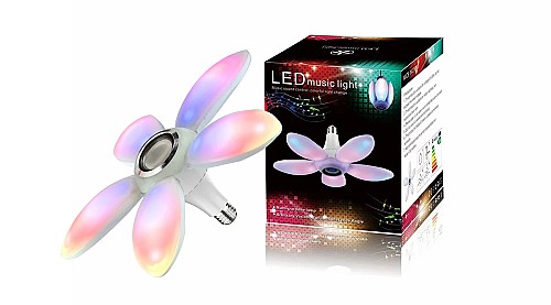 مصباح LED موسيقي متوافق مع الإيقاعات يتغير لونه، قابل للطي 🎶💡🌈