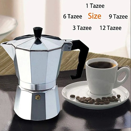 ماكينة صنع القهوة موكا لـ 6 أكواب مع غلاية للشاي والقهوة الإسبريسو ☕🔥
