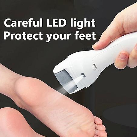 مبراة كهربائية للقدمين، قابلة للشحن عبر USB، تزال الجلد الجاف والخشن، تقشير القدمين 🦶🔌