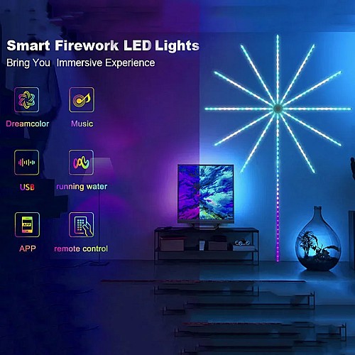 أضواء شرائط LED RGB بتحكم عبر تطبيق Bluetooth لتأثيرات الألعاب النارية 🎆💡