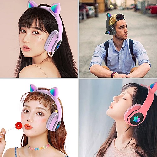🐱🎧 سماعة الرأس بتصميم آذان القطة