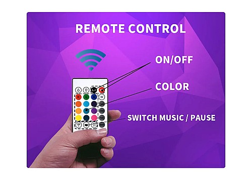 مصباح LED موسيقي متوافق مع الإيقاعات يتغير لونه، قابل للطي 🎶💡🌈