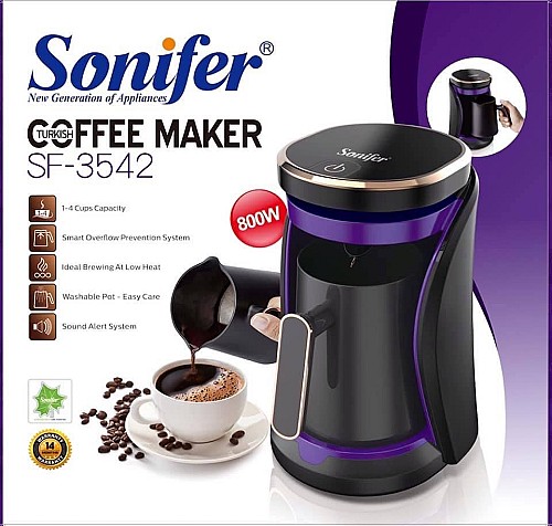 ماكينة صنع القهوة التركية الأوتوماتيكية 220V Sonifer ☕🇹🇷