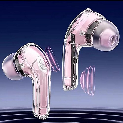 سماعات ENC Earphones بتصميم شفاف Transparent Printme Air 39 Capsule 🎧✨