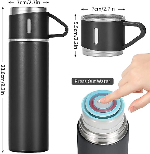 💼🔋 طقم فلاش فاكيوم - 3 كوب - 500 مللى 💧🥤