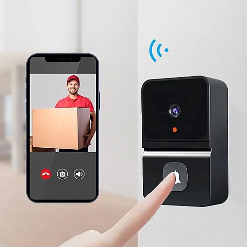 كاميرا جرس الباب اللاسلكية Z40 مع جهاز صدى، صوت ثنائي الاتجاه، وصورة مباشرة عالية الجودة 🚪🔔📸