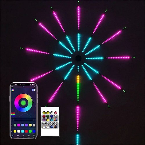 أضواء شرائط LED RGB بتحكم عبر تطبيق Bluetooth لتأثيرات الألعاب النارية 🎆💡