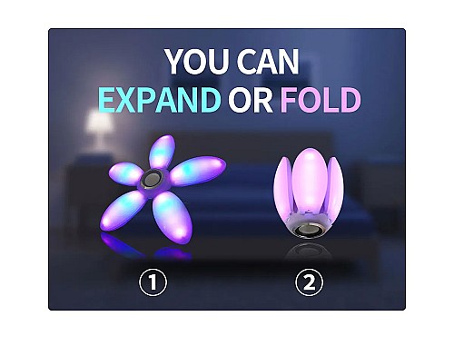 مصباح LED موسيقي متوافق مع الإيقاعات يتغير لونه، قابل للطي 🎶💡🌈