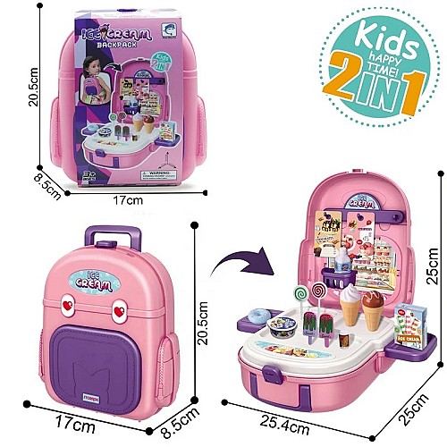 حقيبة ظهر الآيس كريم الممتعة للأطفال 2 في 1 🍦🎒