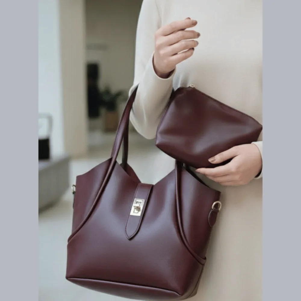 صاك جلدي أنيق + بوشيط