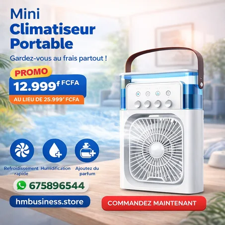 Mini Climatiseur Portable – Air Cooler Fan Multifonction