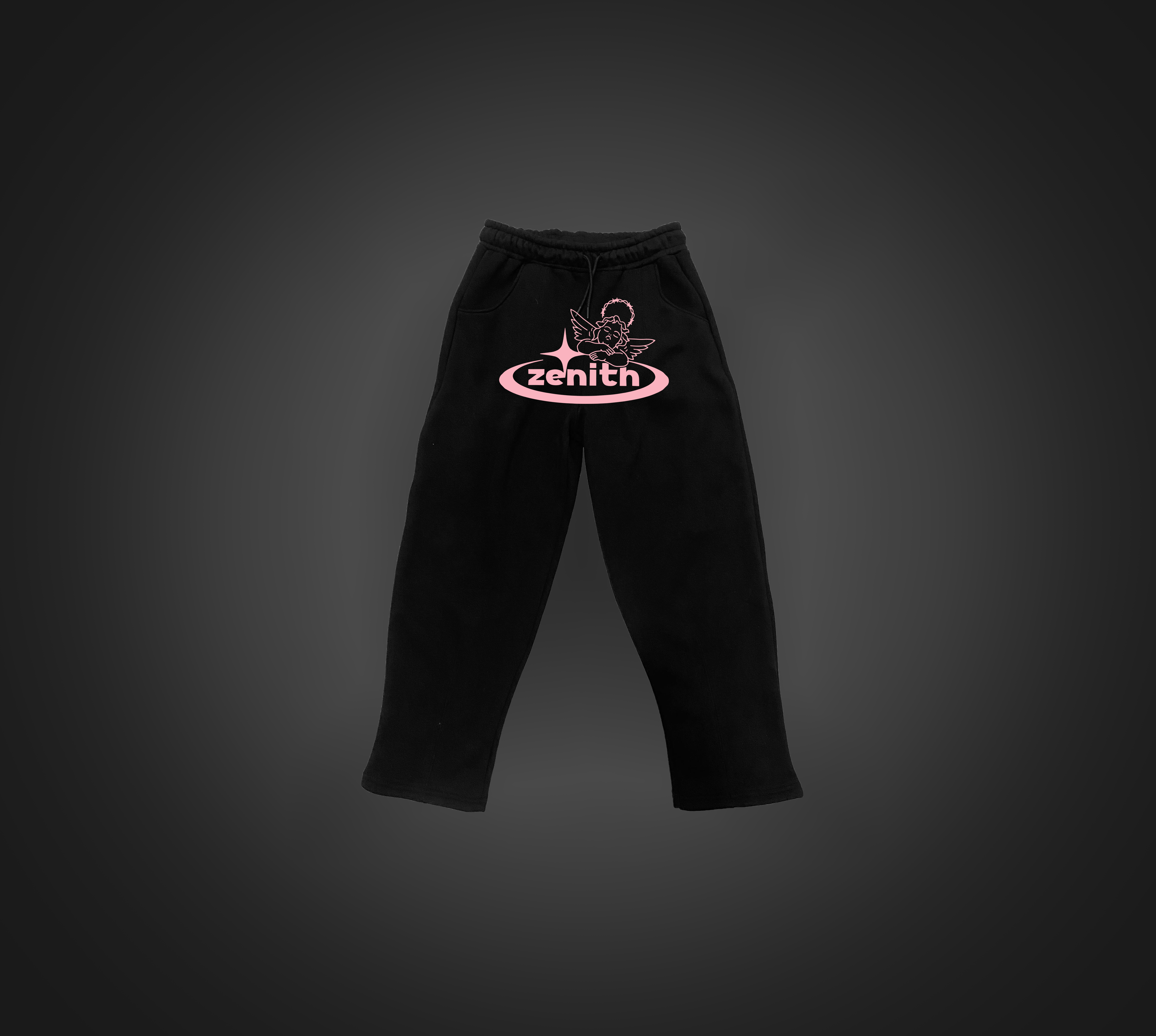 Pantalon Zenith – Black/Pink “Flames”