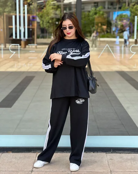 طقم رياضي (سيرفيت) نيويورك ببطانة قطيفة ومرونة الليكرا - تركي 2 قطعة  Survette New York