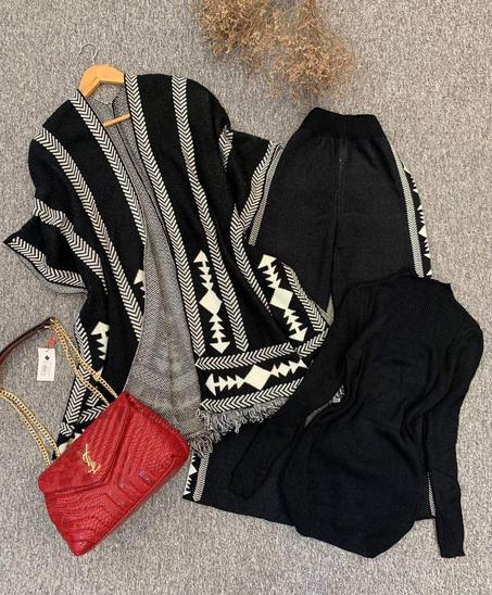 طقم شتوي فاخر (3 قطع) - صوف ممتاز - سروال، بودي، كاب - موديل 1Cod   1