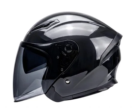 🔥casque moto racing noir brillant