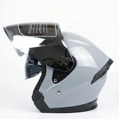 🔥🏍casque moto racing grise