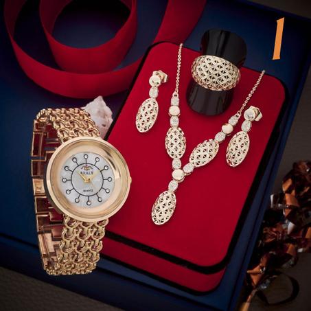 انصومبل بلكيور فيه ساعة سنسلة الحلقة خاتم