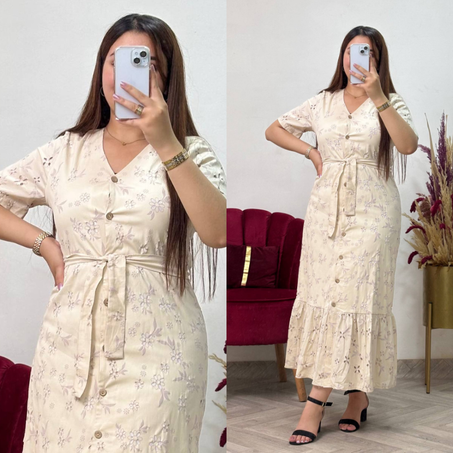 robe broudri collere