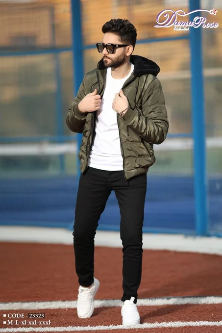 جاكيت رجالي  وتر بروف متبطن فرو
