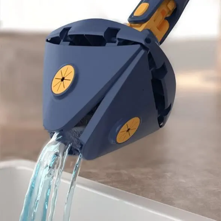 lavage à la main à rotation de 360°, serpillière réglable 130CM pour le nettoyage de la baignoire, des carreaux, du sol, du plafond, des fenêtres etc