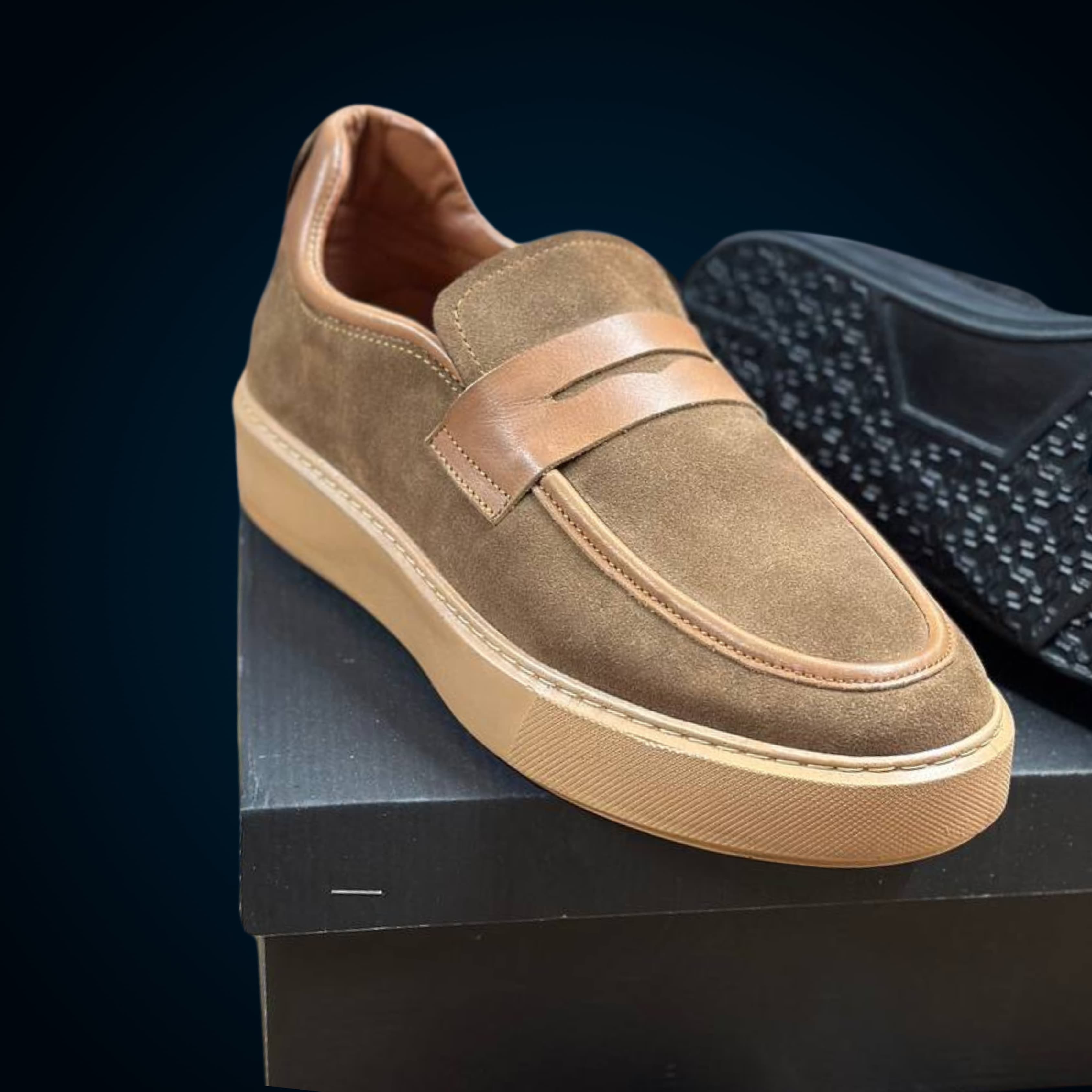Mocassin Confortables En Daim