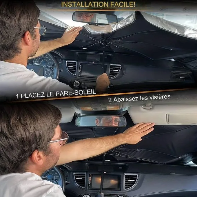 حاجب شمس للسيارة بشكل مظلة – حماية مثالية من الحرارة