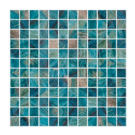 Emaux de verre  pour piscine avec motif