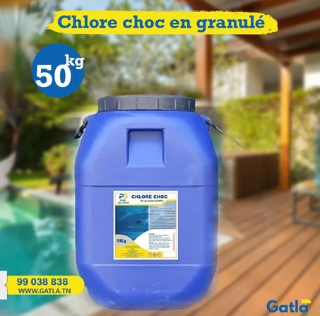 chlore choc emballage 50 kg