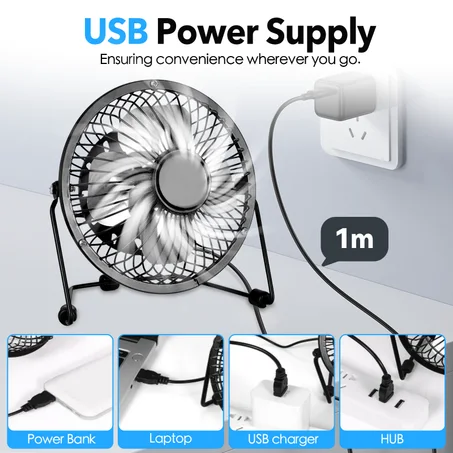 Mini ventilateur USB inclinable à 360 degrés