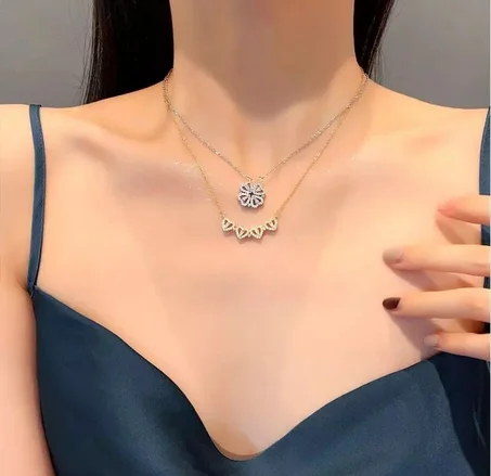 Le collier trèfle🍀 ouvrable en 4 petits cœurs