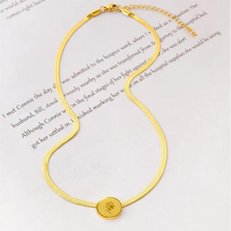 Collier LIRA chaine maille serpent 💖