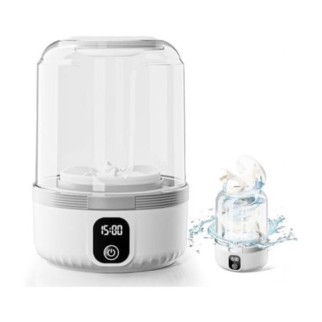 غسالة ملابس صغيرة محمولة  الحل المثالي للسفر والملابس الداخلية