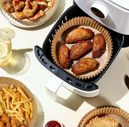100 Papiers Cuisson pour Friteuse Sans Huile