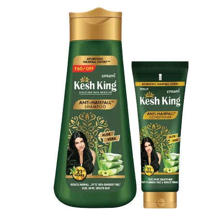 PACK Kesh King – Combo Shampoing Anti-Chute Ayurvédique 200ml  + Après-shampooing 200 ml