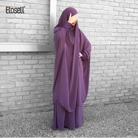 Etosell Muslim Hijab Dress Women Hooded Eid Prayer Clothing Jilbab Abaya Long Khimar Full Coverage Ramadan Abaya Islamic Fabric