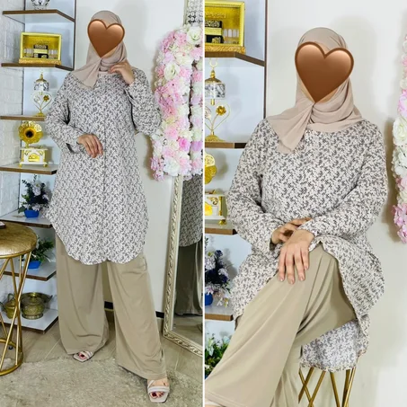 انصومبل بالسروال مكون من قطعتين موديل الأناقة